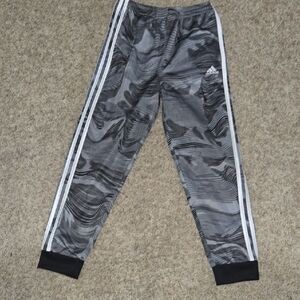 Adidas Kids Black and Gray Joggers